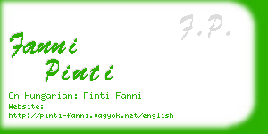 fanni pinti business card